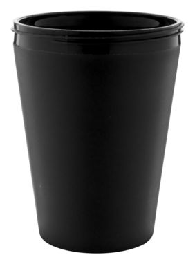 Термокружка індивідуальна CreaCup Mini, з кришкою, колір чорний - AP892007-10_A- Фото №1