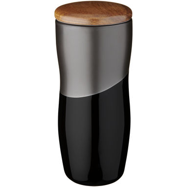 Термокружка керамическая Reno, цвет сплошной черный - 10059200- Фото №6