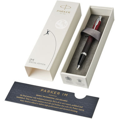 Ручка шариковая Parker IM, специальный выпуск, цвет сплошной черный, красный - 10738701- Фото №1