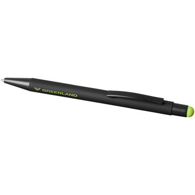 Ручка-стилус шариковая Dax, цвет сплошной черный, лайм - 10741703- Фото №2