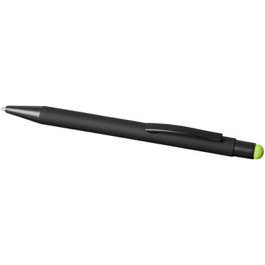 Ручка-стилус шариковая Dax, цвет сплошной черный, лайм - 10741703- Фото №4