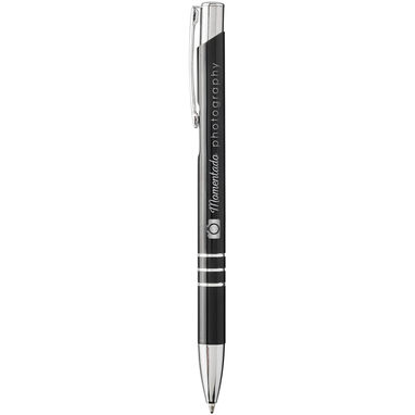 Ручка шариковая Moneta , цвет сплошной черный, серебристый - 10741800- Фото №2