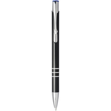 Ручка кулькова Moneta , колір суцільний чорний, яскраво-синій - 10741801- Фото №1