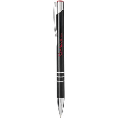 Ручка кулькова Moneta , колір суцільний чорний, червоний - 10741802- Фото №2