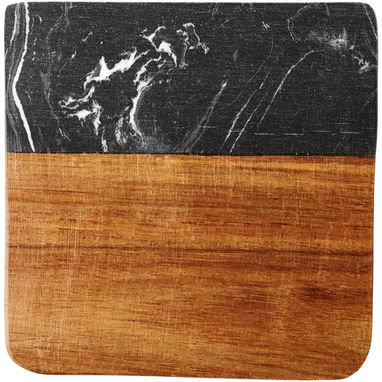 Мармурові і дерев'яні підставки Harlow, колір дерево, сірий - 11299800- Фото №2
