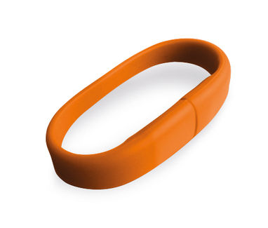 Флешка-браслет USB 1GB, цвет оранжевый - 97664.10-1GB- Фото №1