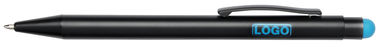 Ручка шариковая алюминиевая BLACK BEAUTY, цвет голубой, чёрный - 56-1101759- Фото №1
