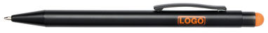 Ручка кулькова алюмінієва BLACK BEAUTY, колір помаранчевий, чорний - 56-1101762- Фото №1