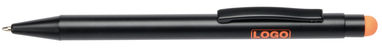 Ручка кулькова алюмінієва BLACK BEAUTY, колір помаранчевий, чорний - 56-1101762- Фото №2