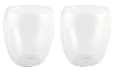 Склянки з подвійними стінками DRINK LINE, колір прозорий - 56-0304250- Фото №1