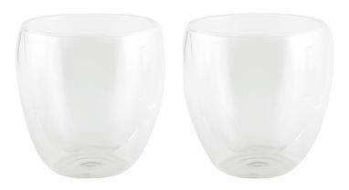 Склянки з подвійними стінками DRINK LINE, колір прозорий - 56-0304251- Фото №1