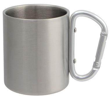 Кружка з нержавіючої сталі HIKING DAY, колір сріблястий - 56-0603141- Фото №1
