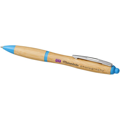 Ручка шариковая Nash , цвет натуральный, светло-синий - 10737805- Фото №2