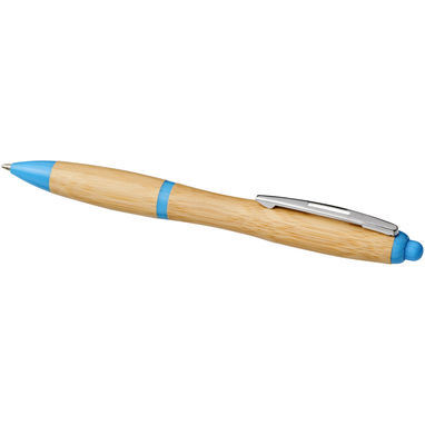 Ручка кулькова Nash , колір натуральний, світло-синій - 10737805- Фото №4