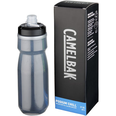 Пляшка спортивна Podium Chill , колір суцільний чорний - 10058400- Фото №1