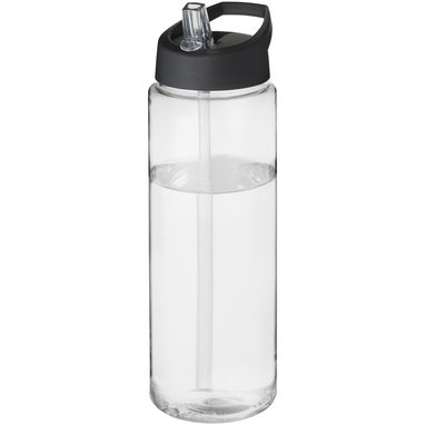 Пляшка спортивна H2O Vibe , колір прозорий, суцільний чорний - 21009600- Фото №1