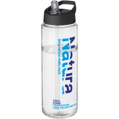 Пляшка спортивна H2O Vibe , колір прозорий, суцільний чорний - 21009600- Фото №2