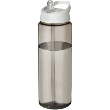 Пляшка спортивна H2O Vibe , колір темно-сірий, білий - 21009603- Фото №1