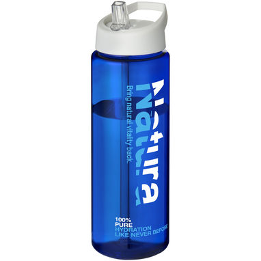 Пляшка спортивна H2O Vibe , колір синій, білий - 21009605- Фото №2