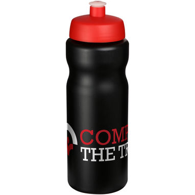 Пляшка спортивна Baseline Plus , колір суцільний чорний, червоний - 21068414- Фото №2