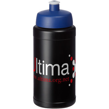 Бутылка спортивная Baseline Plus , цвет сплошной черный, cиний - 21068813- Фото №2
