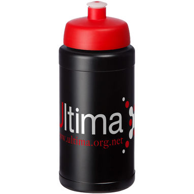 Пляшка спортивна Baseline Plus , колір суцільний чорний, червоний - 21068814- Фото №2