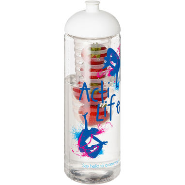 Бутылка H2O Treble , колір прозорий, білий - 21069300- Фото №2