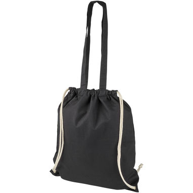 Рюкзак зі шнурком Eliza , колір суцільний чорний - 12027601- Фото №4