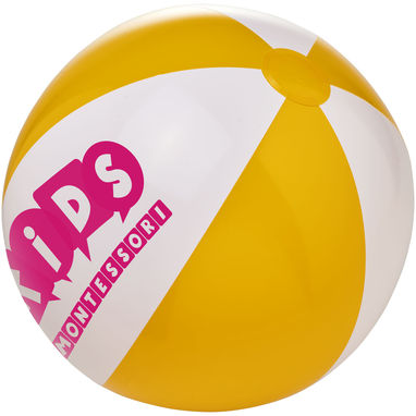 М'яч пляжний Bora, колір жовтий, білий - 10070907- Фото №2