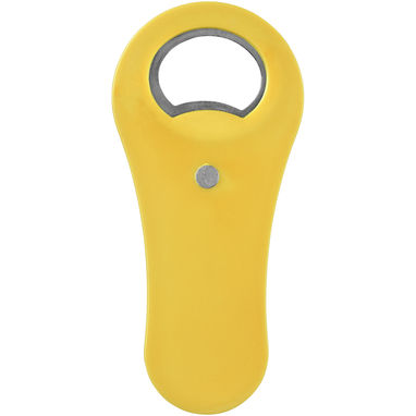 Відкривачка магнітна для пляшок Rally, колір жовтий - 11260807- Фото №4