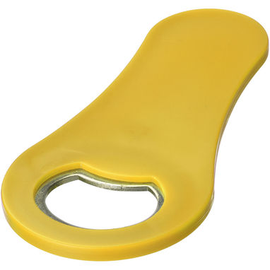 Відкривачка магнітна для пляшок Rally, колір жовтий - 11260807- Фото №6