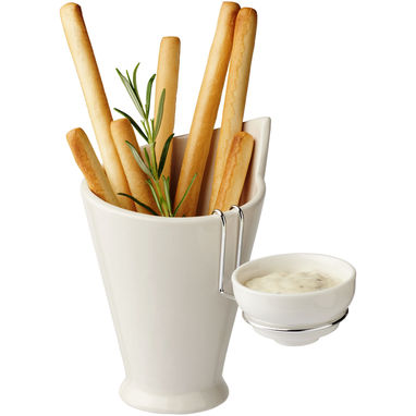 Блюдо для картофеля фри и соуса Chase, цвет белый - 11300600- Фото №6