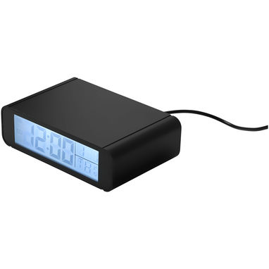 Часы с зарядкой Seconds, цвет сплошной черный - 13510500- Фото №1