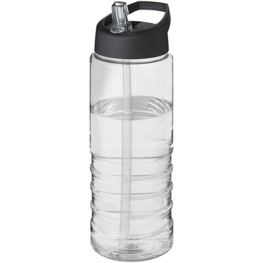 Бутылка спортивная H2O Treble , цвет прозрачный, сплошной черный - 21087700- Фото №1
