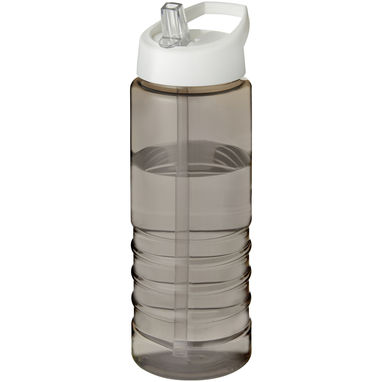 Бутылка спортивная H2O Treble , цвет темно-серый, белый - 21087703- Фото №1