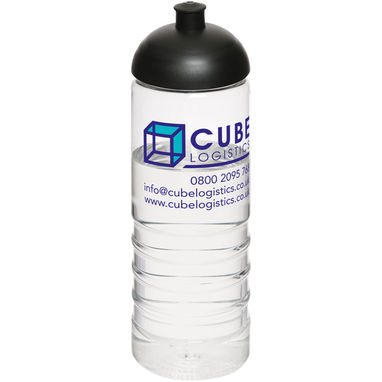 Бутылка спортивная H2O Treble , цвет прозрачный, сплошной черный - 21087800- Фото №2