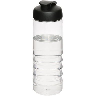 Пляшка спортивна H2O Treble , колір прозорий, суцільний чорний - 21087900- Фото №1