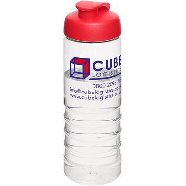 Пляшка спортивна H2O Treble , колір прозорий, червоний - 21087903- Фото №2