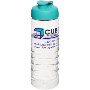 Пляшка спортивна H2O Treble , колір прозорий, колір морської хвилі - 21087905- Фото №2