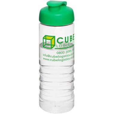Пляшка спортивна H2O Treble , колір прозорий, зелений - 21087906- Фото №2