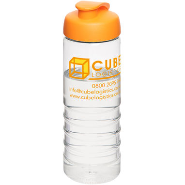 Бутылка спортивная H2O Treble , цвет прозрачный, оранжевый - 21087907- Фото №2