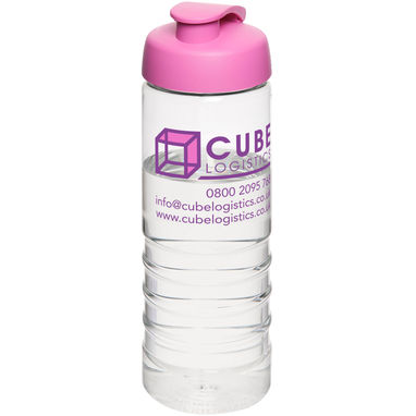 Пляшка спортивна H2O Treble , колір прозорий, рожевий - 21087908- Фото №2