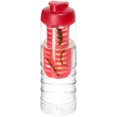Бутылка H2O Treble , колір прозорий, червоний - 21088102- Фото №1