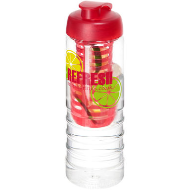 Бутылка H2O Treble , колір прозорий, червоний - 21088102- Фото №2