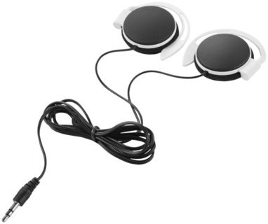 Навушники-кліпси Volcan, колір білий з чорним - 10825101- Фото №1