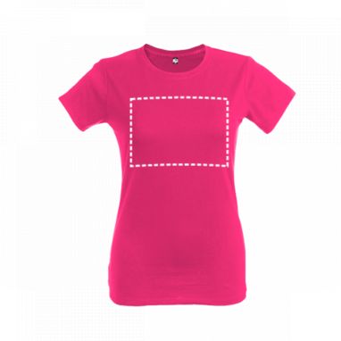 ANKARA WOMEN. Женская футболка, цвет фуксия  размер L - 30114-102-L- Фото №3