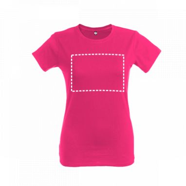 ANKARA WOMEN. Женская футболка, цвет фуксия  размер L - 30114-102-L- Фото №4