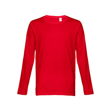 BUCHAREST. Мужская футболка с длинным рукавом, цвет красный  размер S - 30124-105-S- Фото №2