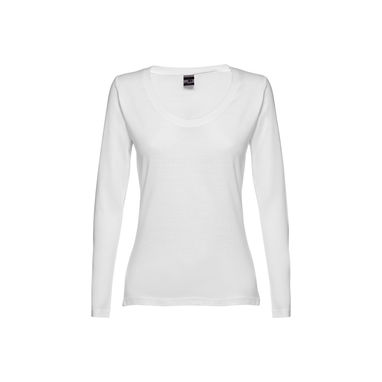 BUCHAREST WOMEN. Женская футболка с длинным рукавом, цвет белый  размер L - 30125-106-L- Фото №2