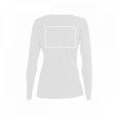 BUCHAREST WOMEN. Женская футболка с длинным рукавом, цвет белый  размер S - 30125-106-S- Фото №7